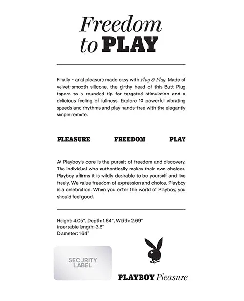 Anal Playboy Pleasure Plug Play Butt Plug Evolved