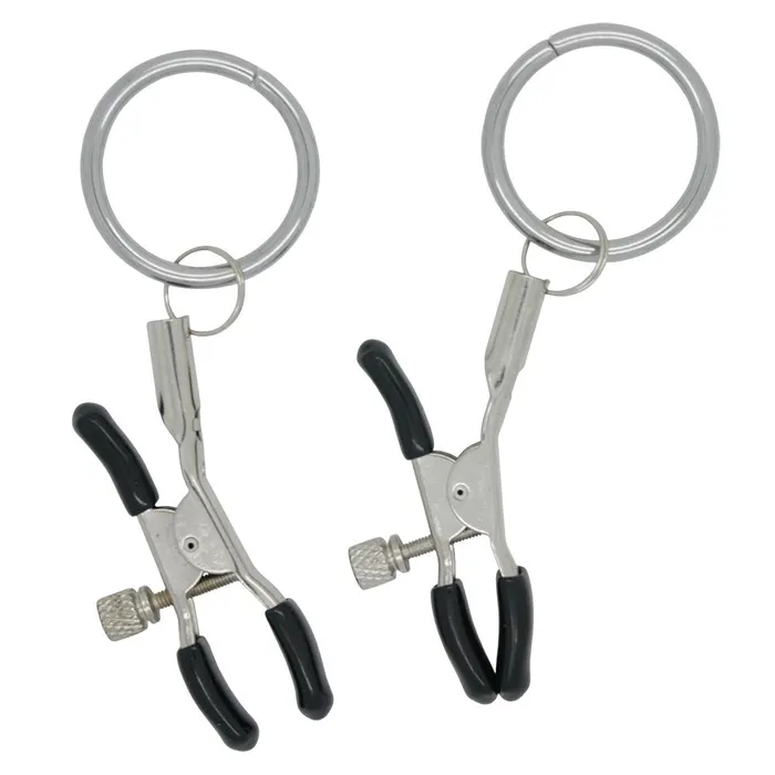 Dark Amour Male Sex Toys Adjustable Bully Nipple Clamps With O Ring