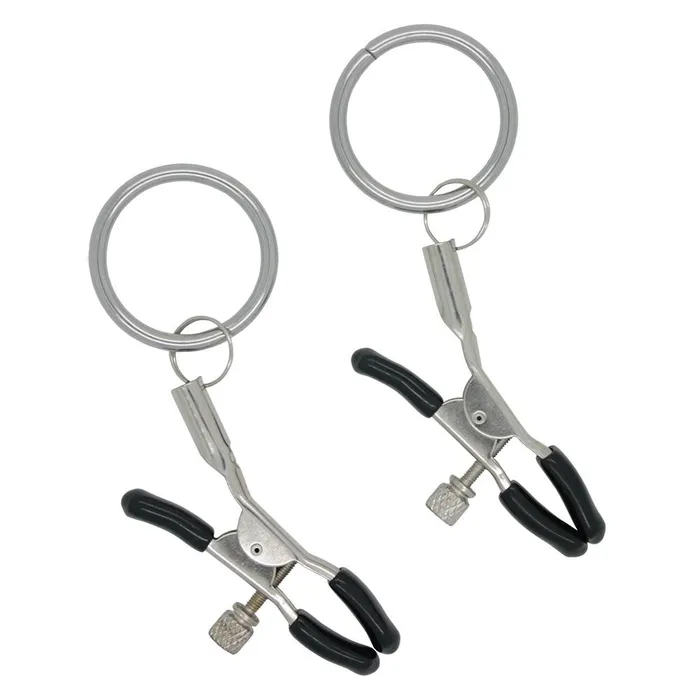 Dark Amour Male Sex Toys Adjustable Bully Nipple Clamps With O Ring