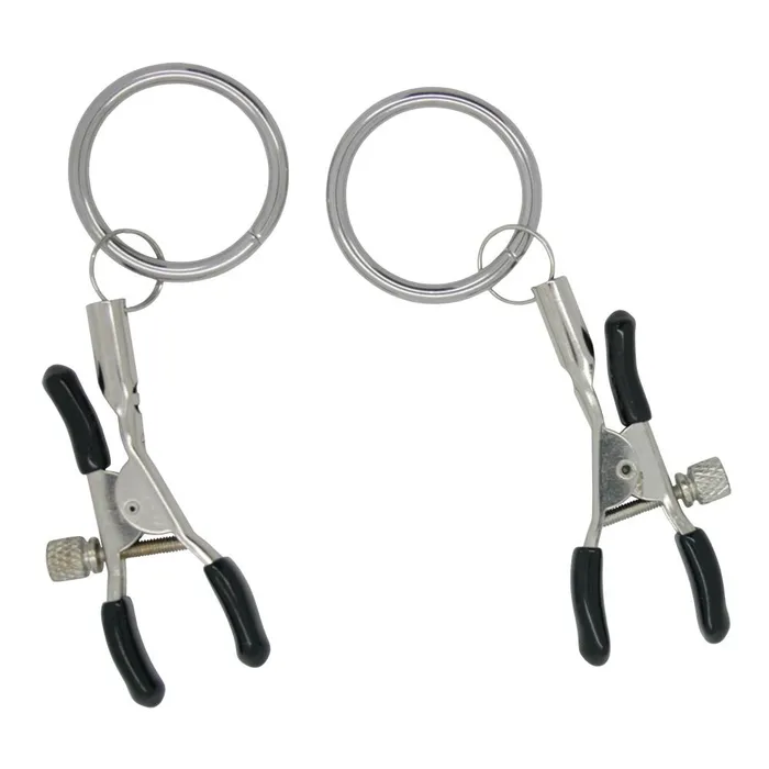 Dark Amour Male Sex Toys Adjustable Bully Nipple Clamps With O Ring