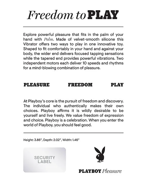 Evolved Playboy Pleasure Palm Vibrator Female Sex Toys