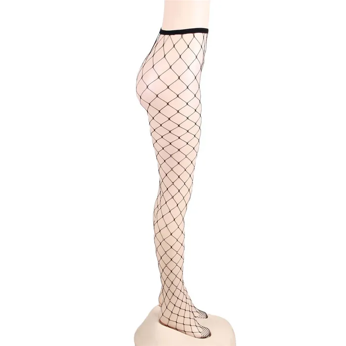 Kissablegs Teddies And Bodies Rhinestone Net Pantyhose One Size Fits Most