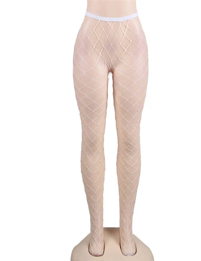 Kissablegs Teddies And Bodies Rhinestone Net Pantyhose One Size Fits Most