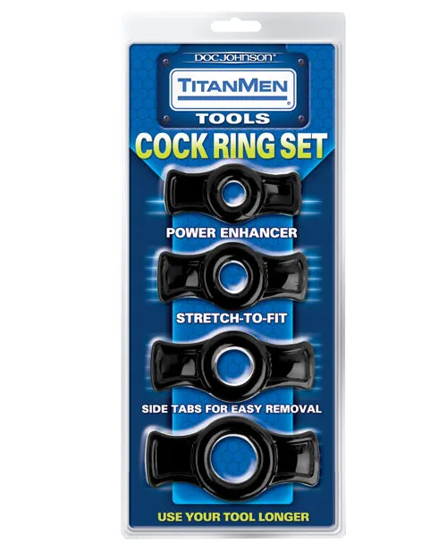 Male Sex Toys Doc Johnson Titanmen Cock Ring Set Male Sex Toys Doc Johnson Titanmen Cock Ring Set