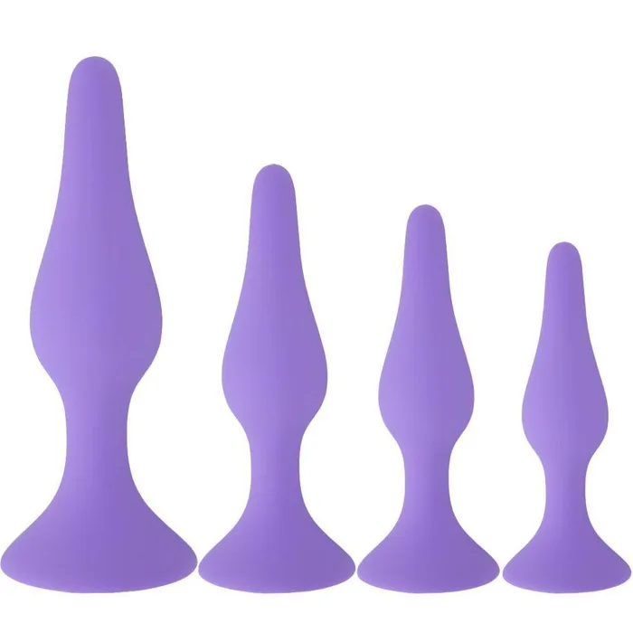 Pink BOB Anal Silicone Anal Plug Kit Set Of 4