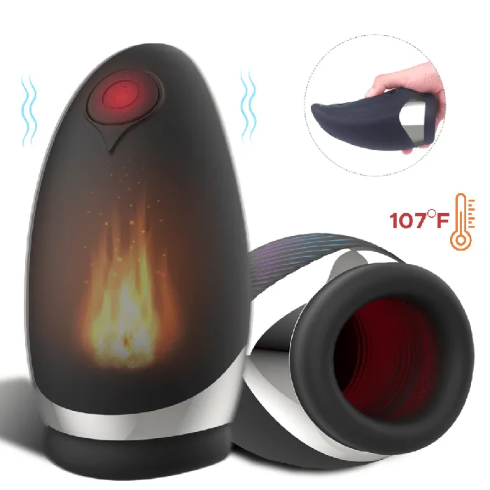 TooTimidcom Male Sex Toys Bosnian Heated Vibrating Stroker