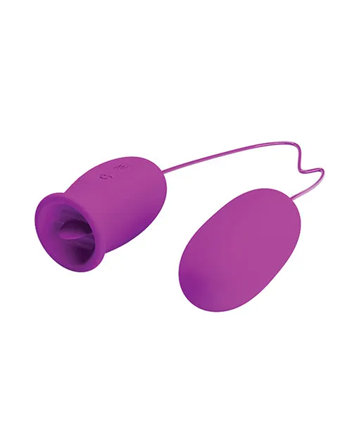 Vibrators Pretty Love Pretty Love Daisy Silicone Licker Plus Egg Fuchsia