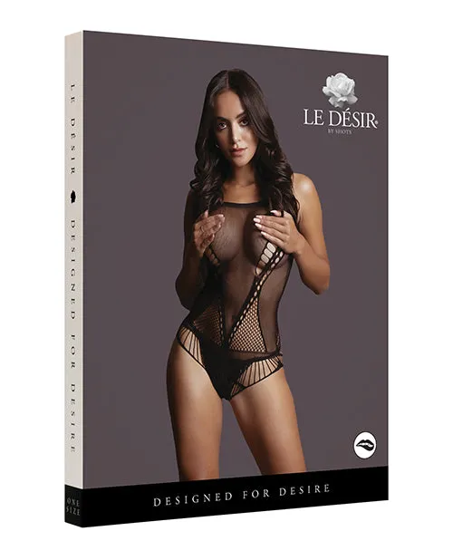 Vibrators Shots Shots Le Desir Contrast Net Teddy Black Os