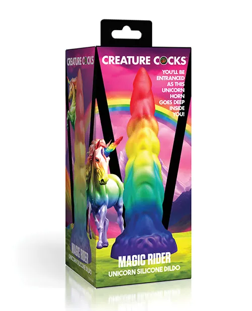 XR Brands Dildos Creature Cocks Magic Rider Rainbow Unicorn Silicone Dildo XR Brands Dildos Creature Cocks Magic Rider Rainbow Unicorn Silicone Dildo