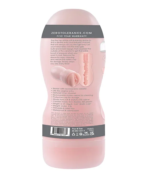 Zero Tolerance Pop Toss Stroker Evolved Male Sex Toys