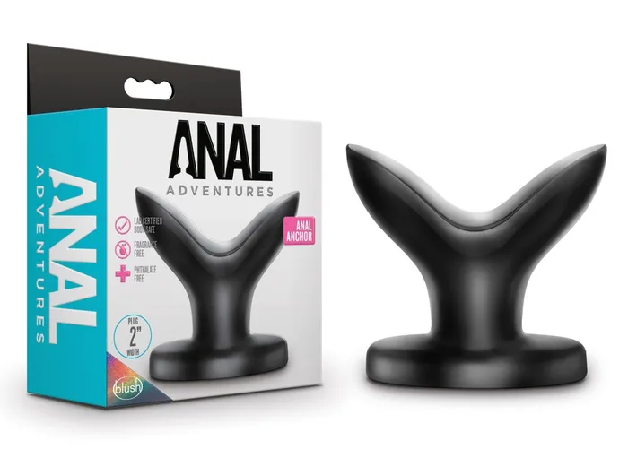 Anal Anal Adventures By Blush Anchor Black 4Inch Anal Plug Blush