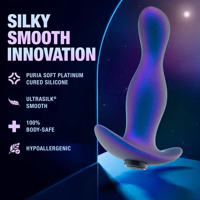 Anal Blush Anal Adventures Matrix By Blush Odyssey Vibrating Prostate Stimulator With AnchorTech Base Space Age Blue