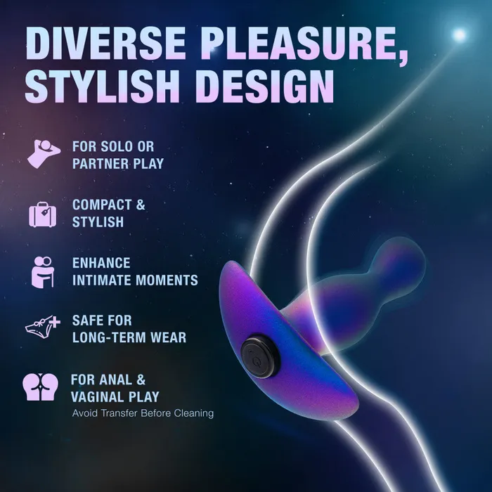 Anal Blush Anal Adventures Matrix By Blush Odyssey Vibrating Prostate Stimulator With AnchorTech Base Space Age Blue
