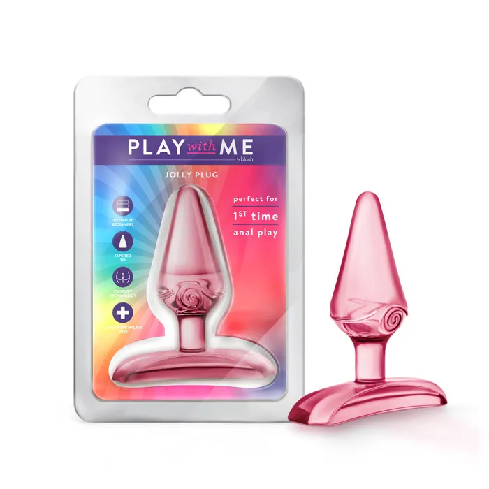 Anal Blush Play With Me By Blush Jolly Plug Pink 275 Inch Anal Plug
