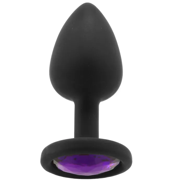 Anal Doc Johnson Booty Bling Small Purple Jeweled Silicone Plug
