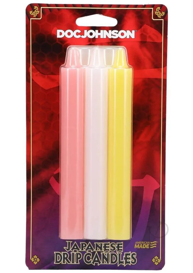 Anal Doc Johnson Enterprises Japanese Drip Candles 3Pack Sensual Wax Play Set in Pink Yellow and White Anal Doc Johnson Enterprises Japanese Drip Candles 3Pack Sensual Wax Play Set in Pink Yellow and White
