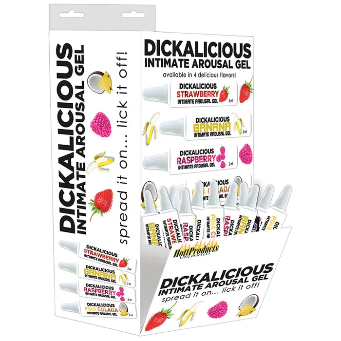 Anal HOTT PRODUCTS Dickalicious GelAssorted Hanging Display of 144 2ML Tubes Anal HOTT PRODUCTS Dickalicious GelAssorted Hanging Display of 144 2ML Tubes
