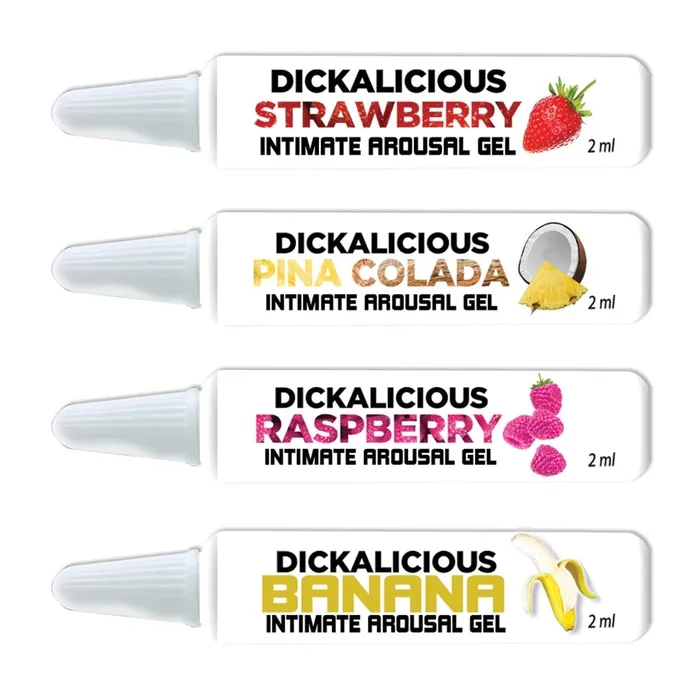 Anal HOTT PRODUCTS Dickalicious GelAssorted Hanging Display of 144 2ML Tubes