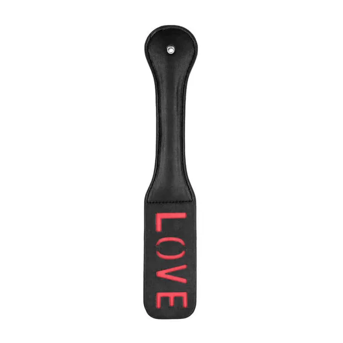 Anal Ouch Paddle Love Black SHOTS AMERICA