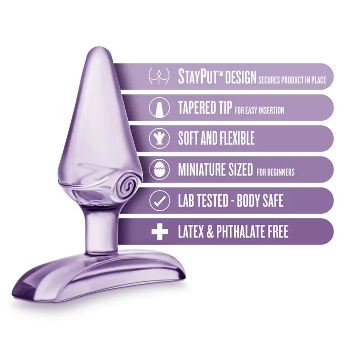 Anal Play With Me By Blush Jolly Plug Purple 275 Inch Anal Plug Blush