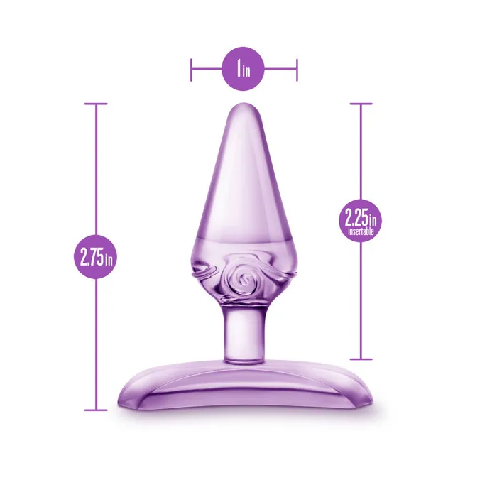 Anal Play With Me By Blush Jolly Plug Purple 275 Inch Anal Plug Blush