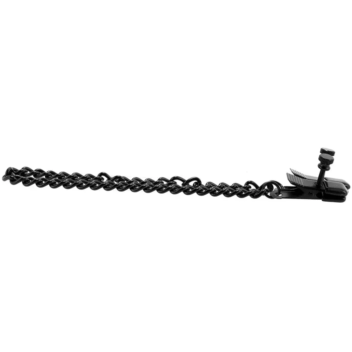 Anal Spartacus Broad Tip Clamp with Black Link Chain