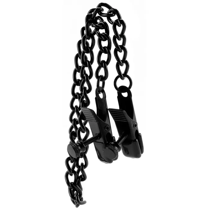 Anal Spartacus Broad Tip Clamp with Black Link Chain