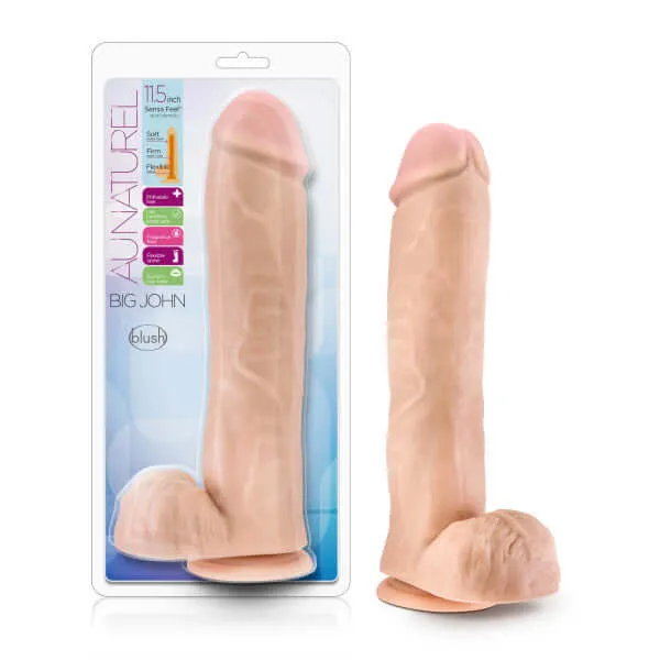 Au Naturel Big John 115 inches Sensa Feel Dual Density Dildo Vanilla Beige Blush Novelties Dildos Au Naturel Big John 115 inches Sensa Feel Dual Density Dildo Vanilla Beige Blush Novelties Dildos