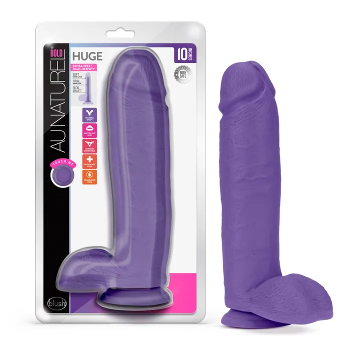 Au Naturel Bold By Blush Huge Realistic Purple 105Inch Long Dildo With Balls Suction Cup Base Blush Dildos Au Naturel Bold By Blush Huge Realistic Purple 105Inch Long Dildo With Balls Suction Cup Base Blush Dildos