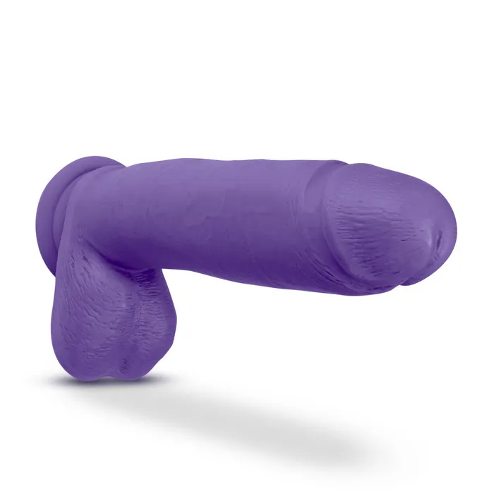 Au Naturel Bold By Blush Huge Realistic Purple 105Inch Long Dildo With Balls Suction Cup Base Blush Dildos