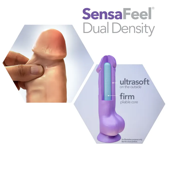 Blush Dildos Au Naturel By Blush Realistic Beige 75Inch Long Dildo With Balls Suction Cup Base