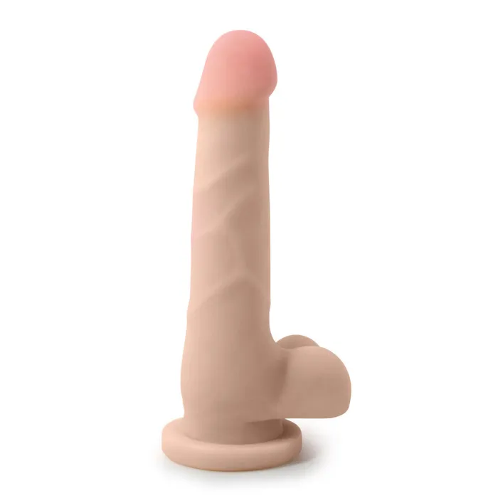 Blush Dildos Au Naturel By Blush Realistic Beige 75Inch Long Dildo With Balls Suction Cup Base
