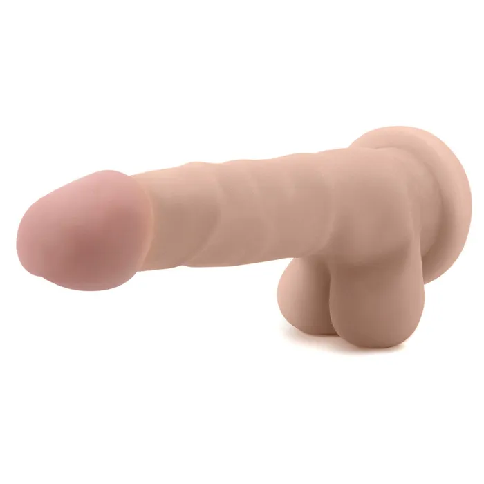 Blush Dildos Au Naturel By Blush Realistic Beige 75Inch Long Dildo With Balls Suction Cup Base