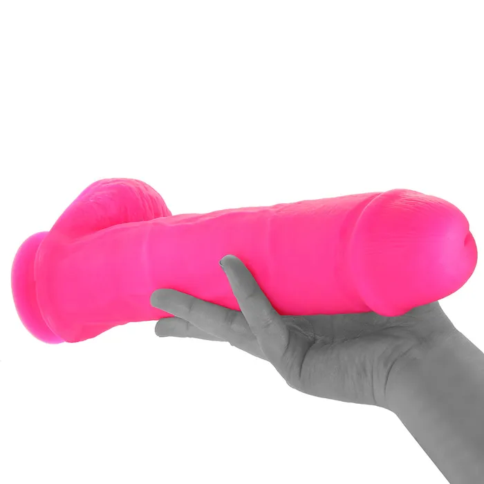 Blush Dildos Neo Elite 11 Inch Silicone Ballsy Dildo in Pink Blush Dildos Neo Elite 11 Inch Silicone Ballsy Dildo in Pink