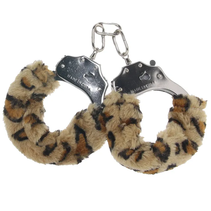Blush Female Sex Toys Temptasia Beginner Fuzzy Cuffs in Leopard
