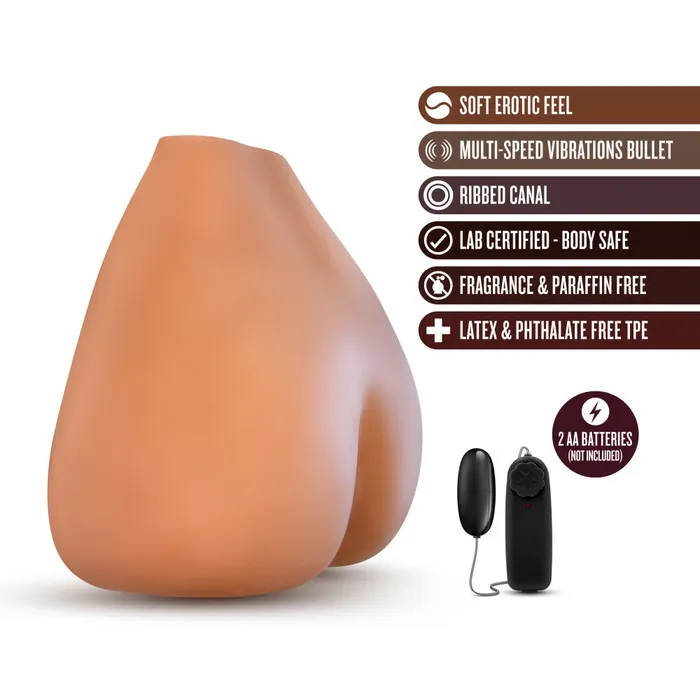 Blush Male Sex Toys X5 Men By Blush Rita Realistic Mocha Vibrating Masturbator Stroker