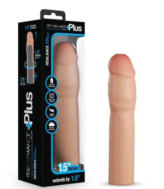 Blush Novelties Anal Performance Plus 125Inch Silicone Penis Extender Beige Realistic Feel Dual Density Blush Novelties Anal Performance Plus 125Inch Silicone Penis Extender Beige Realistic Feel Dual Density