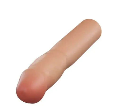 Blush Novelties Anal Performance Plus 125Inch Silicone Penis Extender Beige Realistic Feel Dual Density