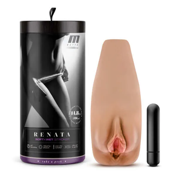 Blush Novelties Male Sex Toys M Elite Soft and Wet Renata Tan Male Masturbator Blush Novelties Male Sex Toys M Elite Soft and Wet Renata Tan Male Masturbator