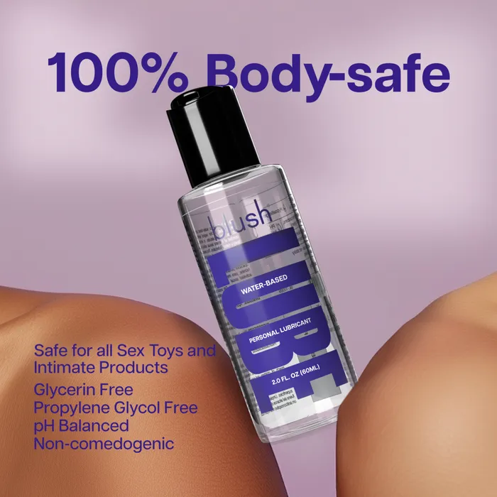 Blush Sexual Health Wellbeing Blush Lube WaterBased Personal Lubricant 100 BodySafe Sensitive Formula with Natural Ingredients 20 Fl Oz