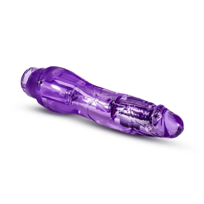 Blush Vibrators Naturally Yours By Blush Fantasy Vibe Realistic Purple 9Inch Long Vibrating Dildo