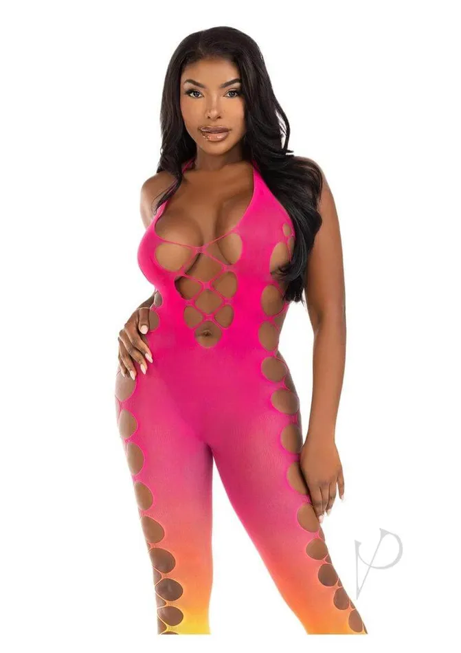 Bodystockings Playsuits Leg Avenue Inc Summer Nights Footless Bodystocking DipDyed Ombre with Daring CutOuts by Leg Avenue Bodystockings Playsuits Leg Avenue Inc Summer Nights Footless Bodystocking DipDyed Ombre with Daring CutOuts by Leg Avenue