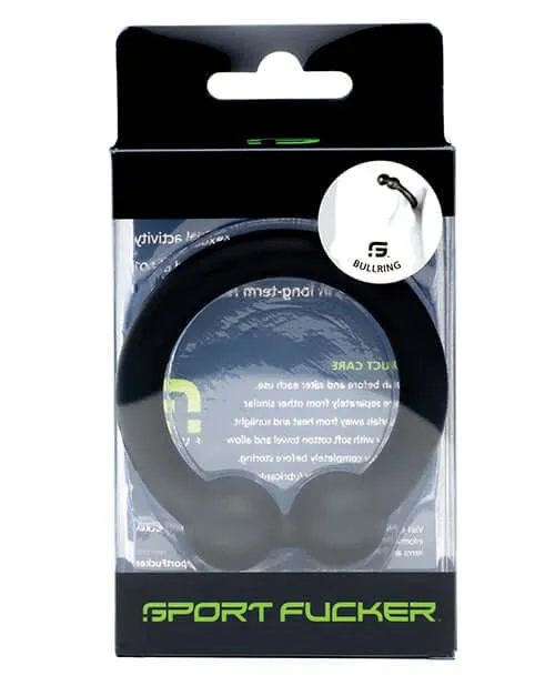Bull Ring Black from Sport Fucker Extra Firm Silicone Bendable 185Inch Diameter Sportfucker Anal