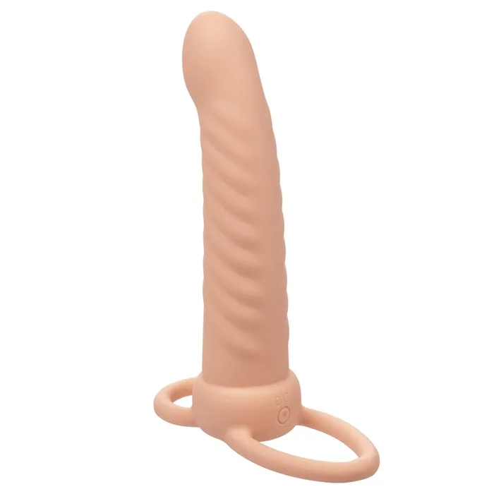 CAL EXOTICS Female Sex Toys Performance Maxx Rechargeable Ribbed Dual PenetratorIvory