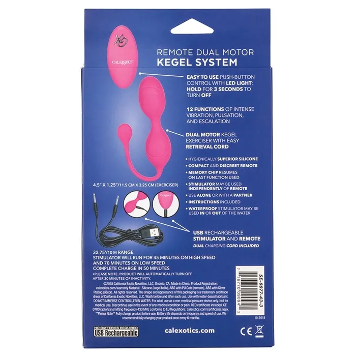 CAL EXOTICS Female Sex Toys Remote Dual Motor Kegel System