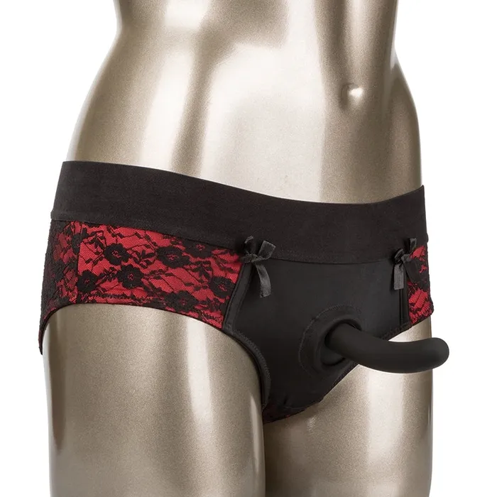 CAL EXOTICS Female Sex Toys Scandal Crotchless Pegging Panty Set SM