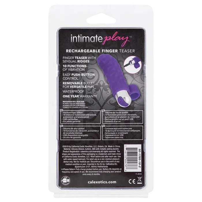 CAL EXOTICS Intimate Play Rechargeable Finger Teaser Female Sex Toys