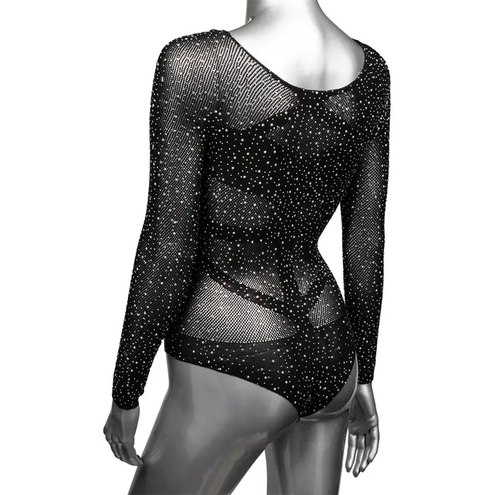 CalExotics Male Sex Toys Radiance Long Sleeve Black Body Suit XL