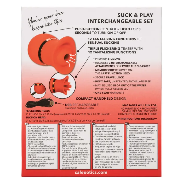 California Exotic Novelties Couples French Kiss Suck and Play Set Double the Pleasure Oh La La