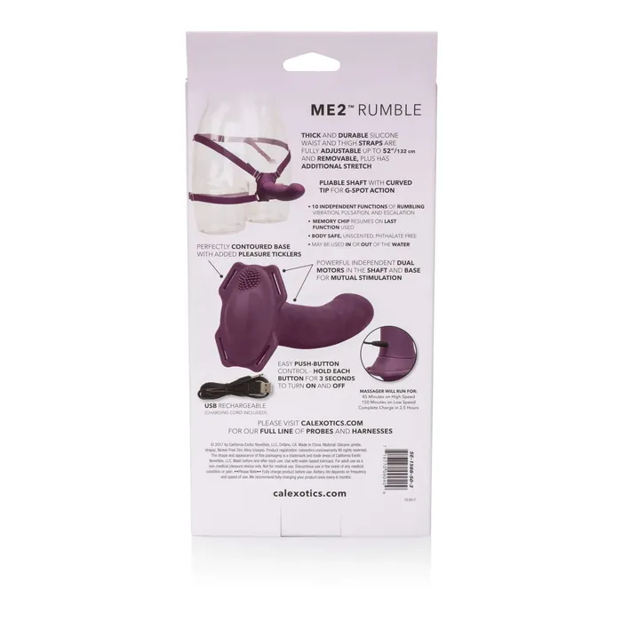 California Exotic Novelties Female Sex Toys Cal Exotics Me2 Rumbler StrapOn Harness with GSpot Stimulation